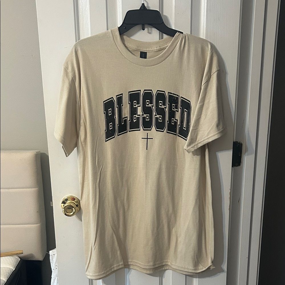 Gildan Heather Tan Blessed Tee